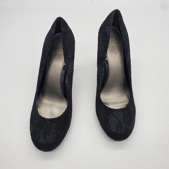 Mootsies Tootsies Moideal Heels Lace Women 8.5 Shoes Black - Picture 3 of 15